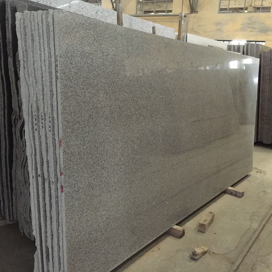 Polished Light grey granite slabs