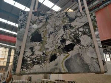 Ледяной нефрит Зеленая мраморная плита