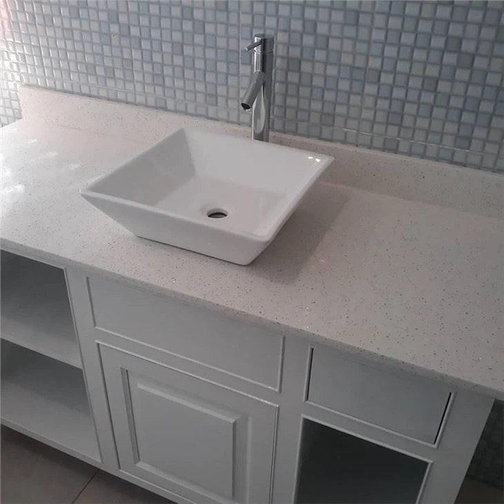 White Galaxy Quartz vanity top
