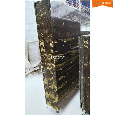 Серебряный Дракон Золотая Черно-Золотая Мраморная Полированная Плита